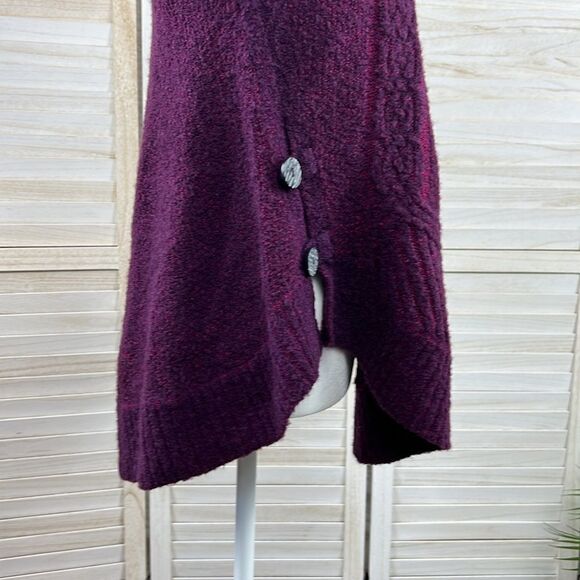 Anthropologie Angel of the North Wool Blend Cowl Neck Poncho Sweater XS - Picture 6 of 14